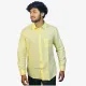 Men's Light Yellow Casual Cotton Shirt | Full Sleeve Regular Fit Button-Down Shirt